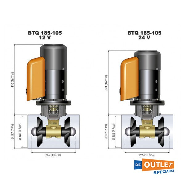 Boog de btq185 rapide 105 kgf Duo-prop