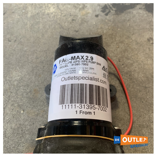 Jabsco Par Max 2.9 11L - min drinkwater pump 12V - 31395-7002