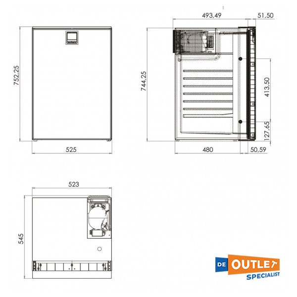 Isotherm Cruise Elegance 130 130L Compresseur Fridge - C130RSAAS1111AA