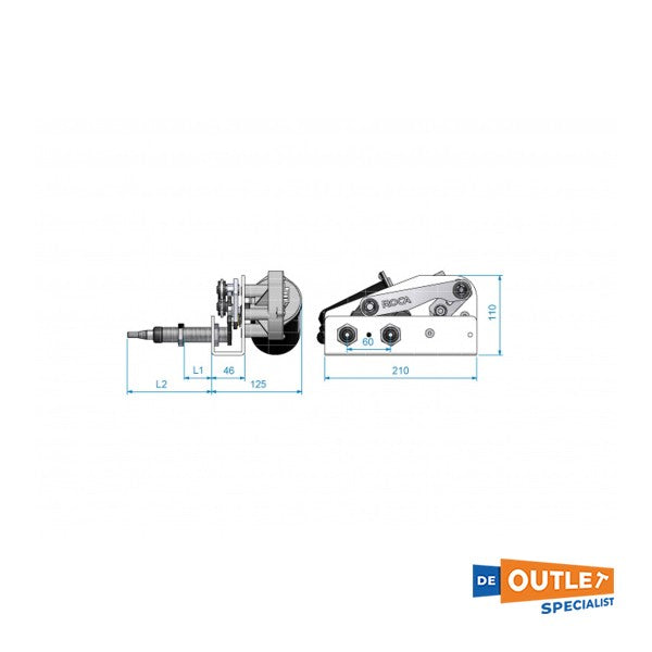 Roca ruitenwissermotor 12V 890 mm for W38 - 50220