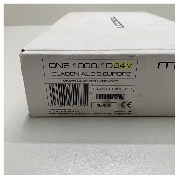 مضخم صوت عالي الجودة Gladen Mosconi ONE 1000 1000W 24 فولت 1000 واط