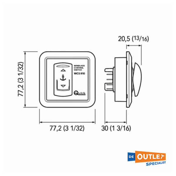 クイックWCS810リモートウィンドラスコントローラ ブラック - FPWCS8100000A00