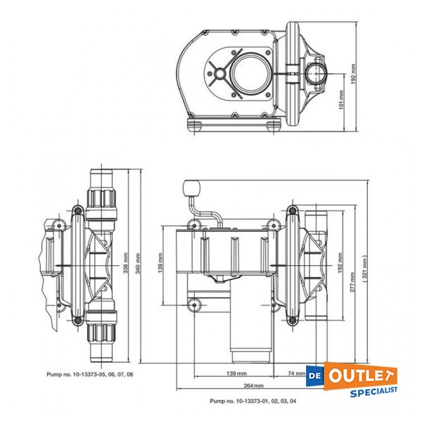 SPX Johnson Viking Power 32 automatic bilgepump 24V 32L/min - 10-13373-04