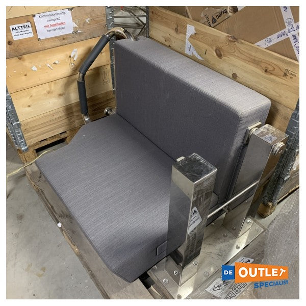 Gris du siège du conducteur réglable scellé avec cadre en acier inoxydable