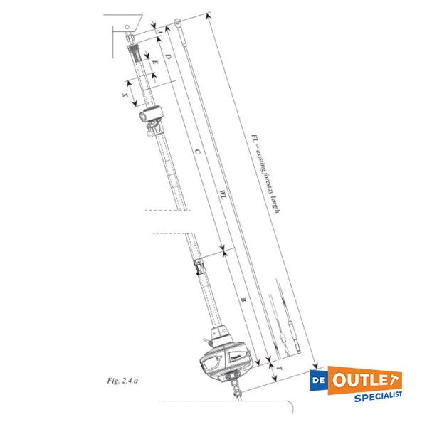 Selden RVS 204S voorstag voor Hanse 345 - TTA4752