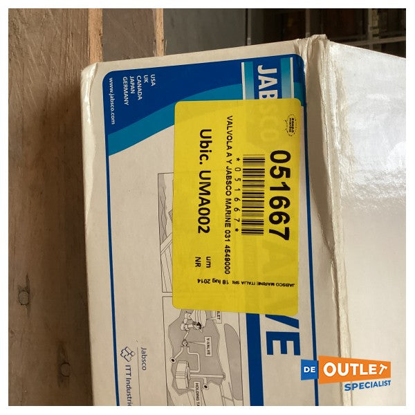 Y-подібний клапан Jabsco для системи брудної води - 45490-10000